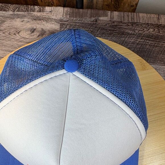 Vintage Phar-Mor “Power Buyer” Trucker Hat – Blue & White Mesh Snapback – 1980s - Picture 3 of 6